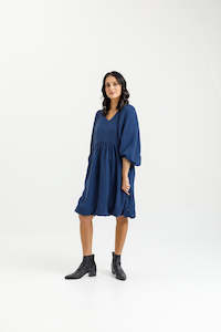 Home-Lee Molly Dress - Indigo Blue