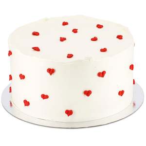 Piped Heart Cake