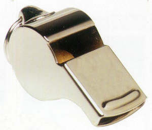 Wide metal whistle