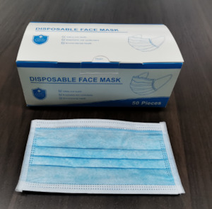 Sporting equipment: Disposable Facemasks 3 Ply -  Box of 50