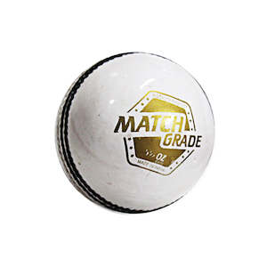 Balls: DSC Match Grade Leather Cricket Ball – 4 Piece – 156gm – White