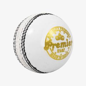 Balls: DSC Premier Leather Cricket Ball – 4 Piece – 156gm – White