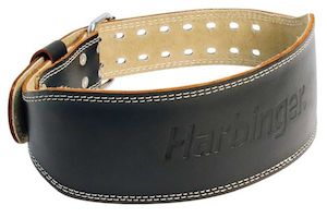 HARBINGER 4" LEATHER LIFTING BELT