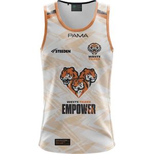 Mens Women Nrl: STEEDEN TIGERS PLAYERS REPLICA TRAINING SINGLET 2025