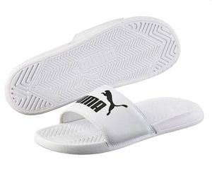 PUMA UNISEX POPCAT WHITE SLIDES