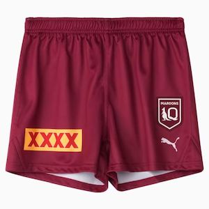 State Of Origin Merchandise: PUMA QLD MAROONS MENS REPLICA HOME SHORT 2025