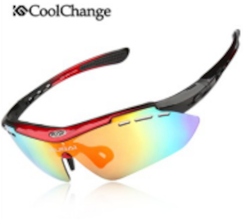 Coolchange Cycling Glasses 5 Lenses Red-Black frames 50% off Winter only