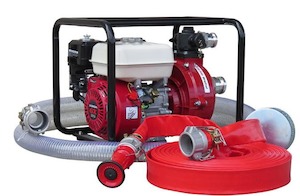 1½” Fire Fighter Honda Powered Pump + Hose Kit 100m, Firefighter