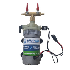 Agricultural machinery or equipment wholesaling: SpraySmart 12V Pump, 6.8L/min, 70psi, 10mm Hosetail in, 1/2"BSPM Outlet