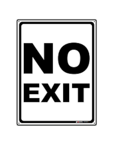 Sign No Exit 300x400mm