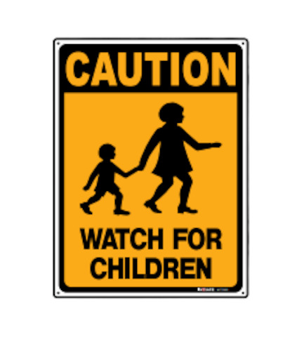 Sign Caution Watch for Children 300x400mm