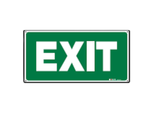 Sign Exit 300x150mm