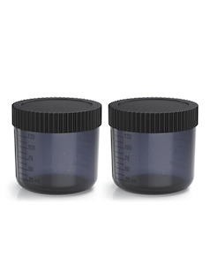 Tan Machine Equipment: Excess 2 Tan.Cup (2 Pack) inc Lids - Black Transparent