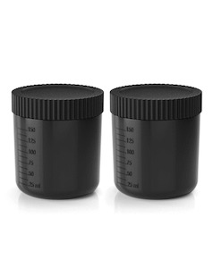 Excess 3 Tan.Cup (2Pack) inc Lids - Black Transparent