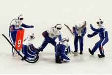 1: 43rd team peugeot le mans set of 6 pit crew figurines