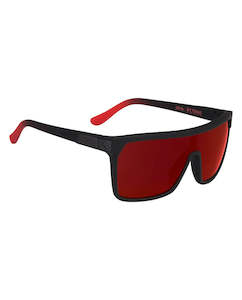 SPY Sunglass Flynn - Soft Matte Black/Red Fade