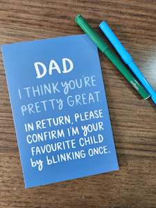 Dad & favourite child card