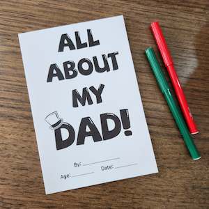 All about my Dad card