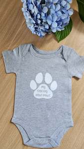 My siblings have paws - baby onesie