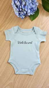 'Worth the wait' baby onesie