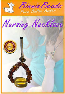 Nursing necklace - Cognac & Lemon