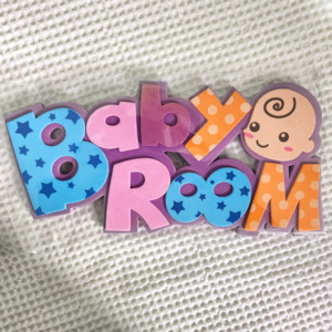 Foam Baby Room door sign