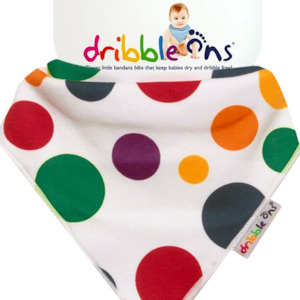 Dribble Ons Designer Bandana Bib - Circus Spots