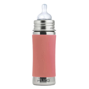 Pura Kiki 325ml Infant Stainless Steel bottle - Rose sleeve