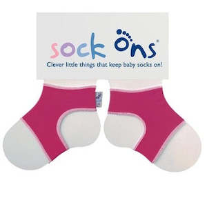 Socks Bibs: Baby Sock Ons - Fuchsia