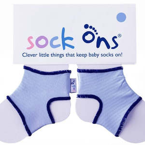 Socks Bibs: Baby Sock Ons - Light blue