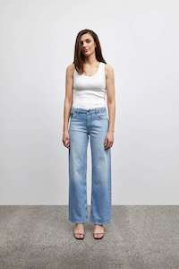 Womenswear: Pulz Vega Wide Jean Light Blue