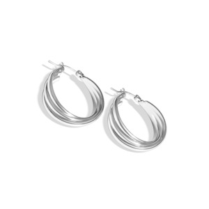 Fabuleux Vous Triple Ring Hoop Silver