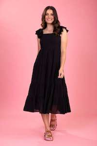 Charlo Sandy Midi Dress Black