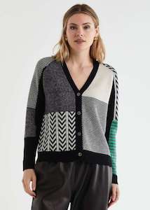 Textured Cardi Black