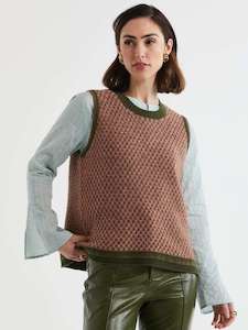 Womenswear: LD & Co Lambs Wool Vest Olive