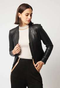 Oncewas Nova Leather Jacket Black