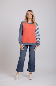 Mi Moso Maeve Sweat Denim Stripe