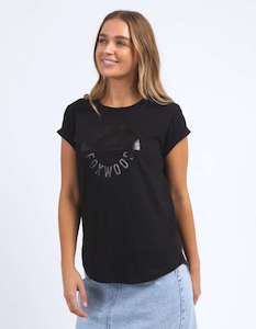 Womenswear: Foxwood Outline Tee Black