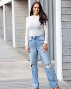 Honey Denim Paris Ripped Jean Blue