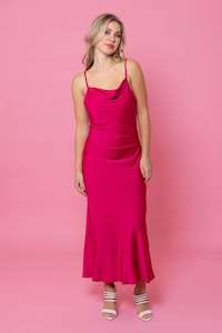 Augustine Blake Dress Cerise