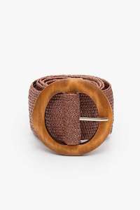 Antler Rattan Stretch Belt Cocoa