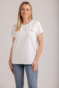 Moss Queen Bee Tee White