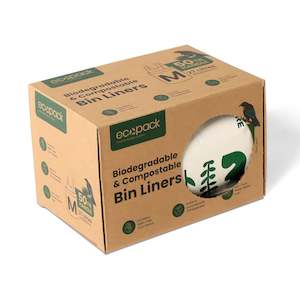 Bin Liners: Ecopack 27L Medium Compostable Bin Liners (1 Box/50 Bags)