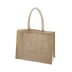 Ecobags Unlined Natural Jute Shopping Bag