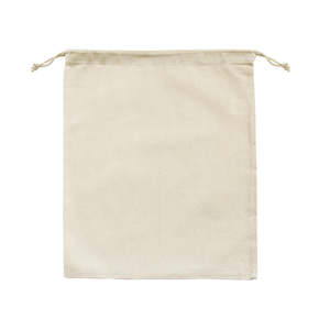 Ecobags Large Natural Calico Drawstring Bag