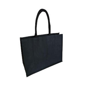 Ecobags Black Jute Reusable Shopping Bag