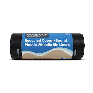 Ecopack 120L XL Recycled Plastic Wheelie Bin Liners (1 Roll/25 Bags)