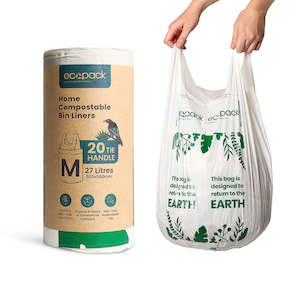 Ecopack 27L Medium Compostable Bin Liners (1 Roll/20 Bags)