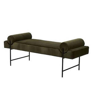 Furniture: Hay bench seat in capper/black