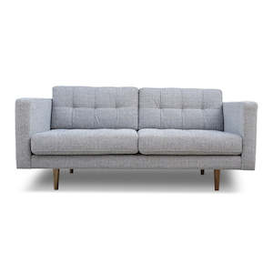 Hamptons 2 seat sofa in light grey - conway fabric